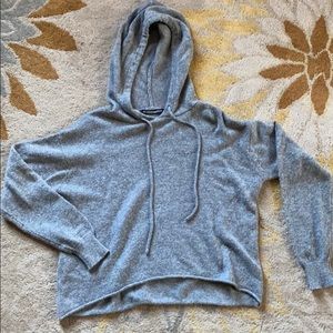 Brandy Melville gray cropped hooded sweater
